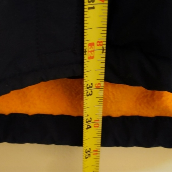 Nuage| Blue  and Orange Lined Long Heavy Winter Jacket - Picture 6 of 8